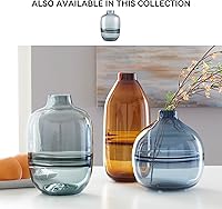 Vista 4 de Signature Design by Ashley Lemmitt - Jarrón moderno de cristal, marrón oscuro y beige