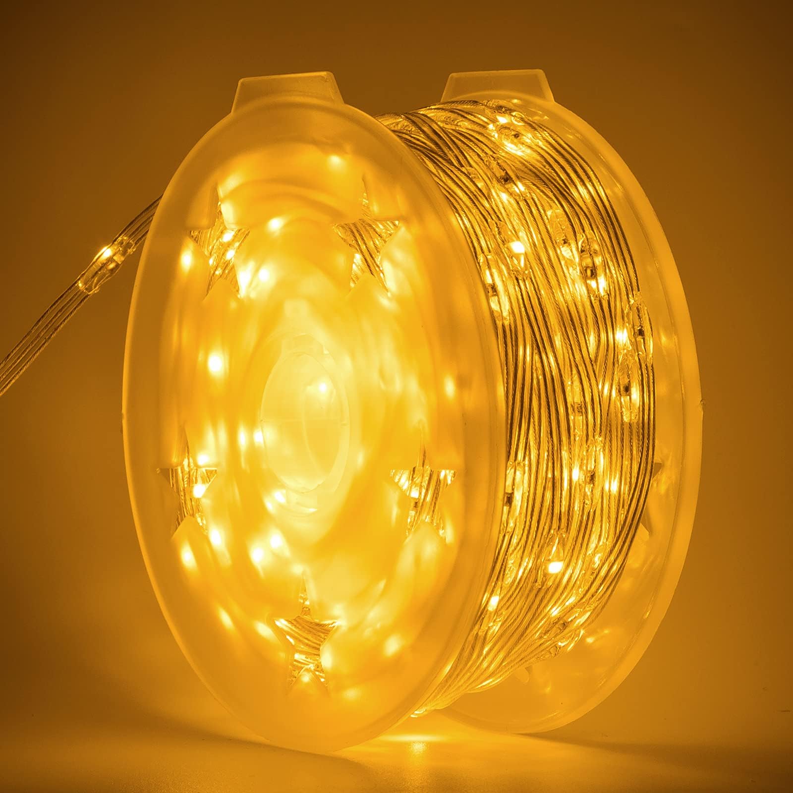 GlobaLink Warm White Rope Lights Plug in, 2M 300Leds Christmas String Lights 8 Modes Waterproof Tube Light Copper Wire Fairy Lights for Garden Fence Yard Party Wedding Christmas Tree