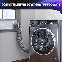 Vista 5 de HOXHA Manguera de ventilación de secadora de 4", conducto de ventilación de secadora, conducto de aire aislado flexible Manguera de escape para kit