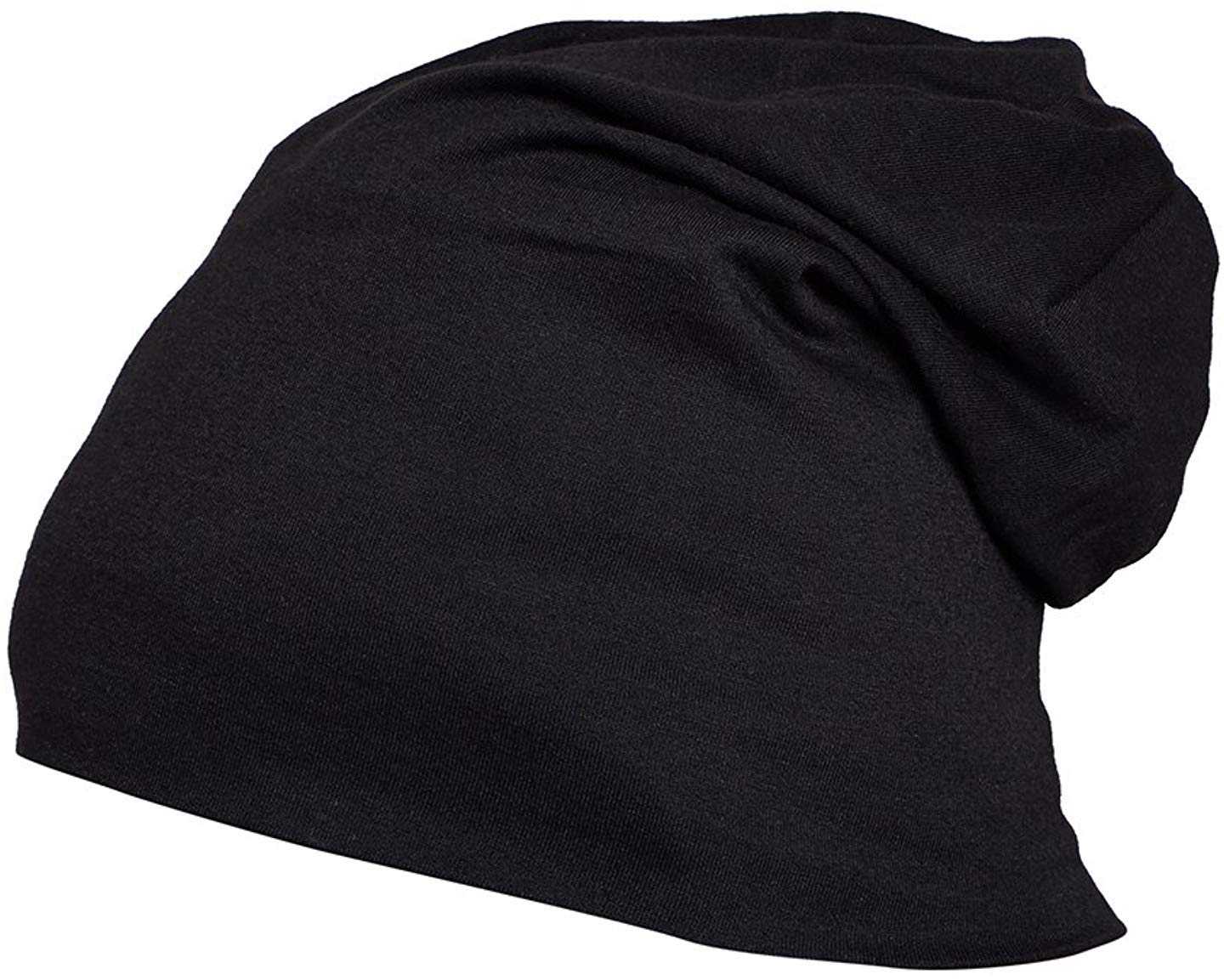 Nawani Men's Cotton Nylon Mix Beanie and Skull Cap (Black