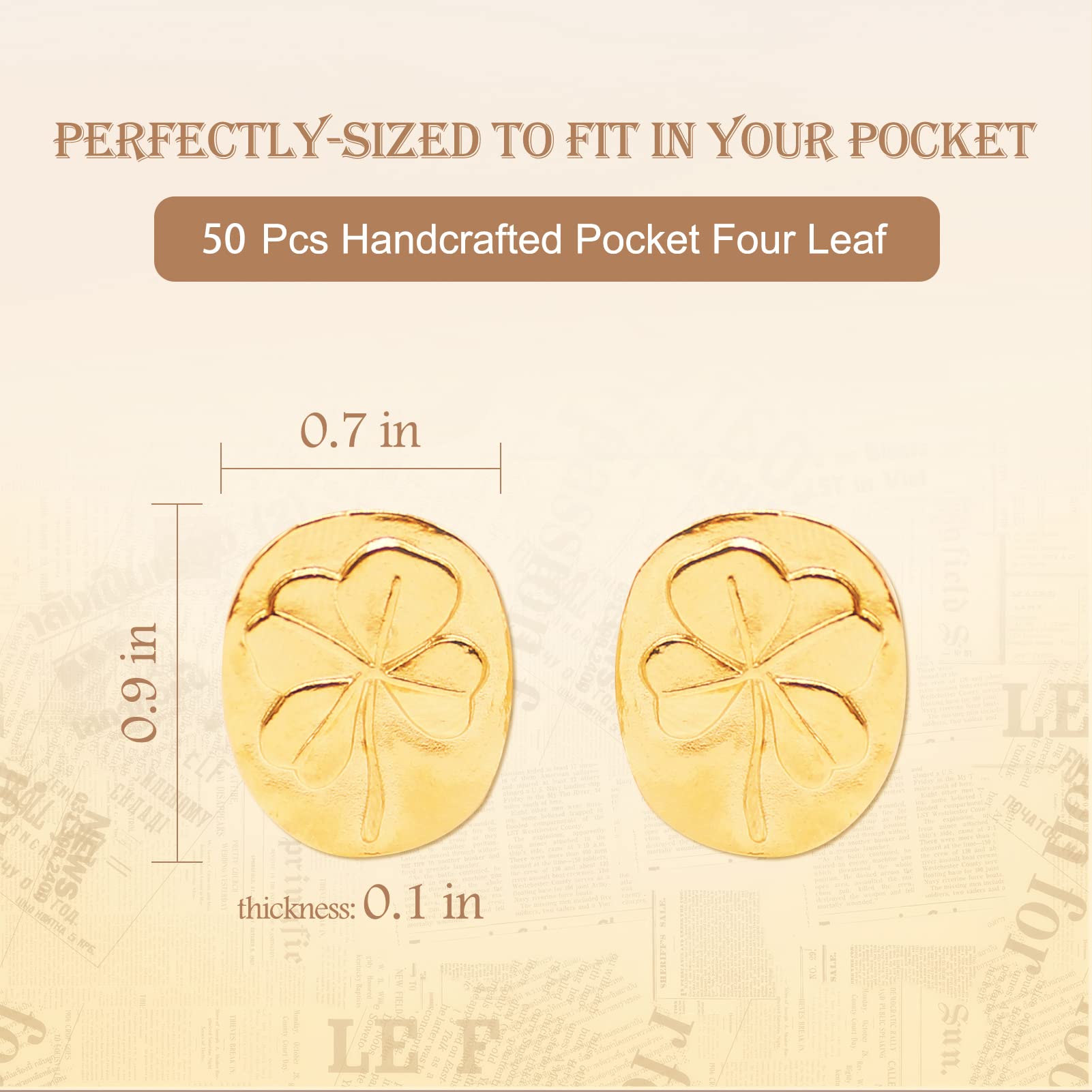 Lot de 20 pièces de monnaie de poche en forme de trèfle à quatre feuilles – Pièce porte-bonheur à 2 faces – Trèfle à 4 feuilles – Outil à gratter – Jetons Lot de 20 pièces de monnaie de poche en forme de trèfle à quatre feuilles – Pièce porte-bonheur à 2 faces – Trèfle à 4 feuilles – Outil à gratter – Jetons