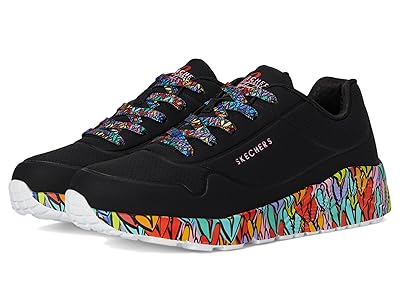 SKECHERS KIDS Uno Lite 314088L (Little Kid/Big Kid) Girls Shoes Black/Multi