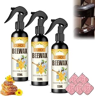 Natural Micro-Molecularized Beeswax Spray, Beeswax Furniture Polish Spray, The Original Beeswax Cleaner Spray, Bees Wax Furniture Polish and Cleaner Spray, Furniture Beeswax Spray for Wood (120ml*3)