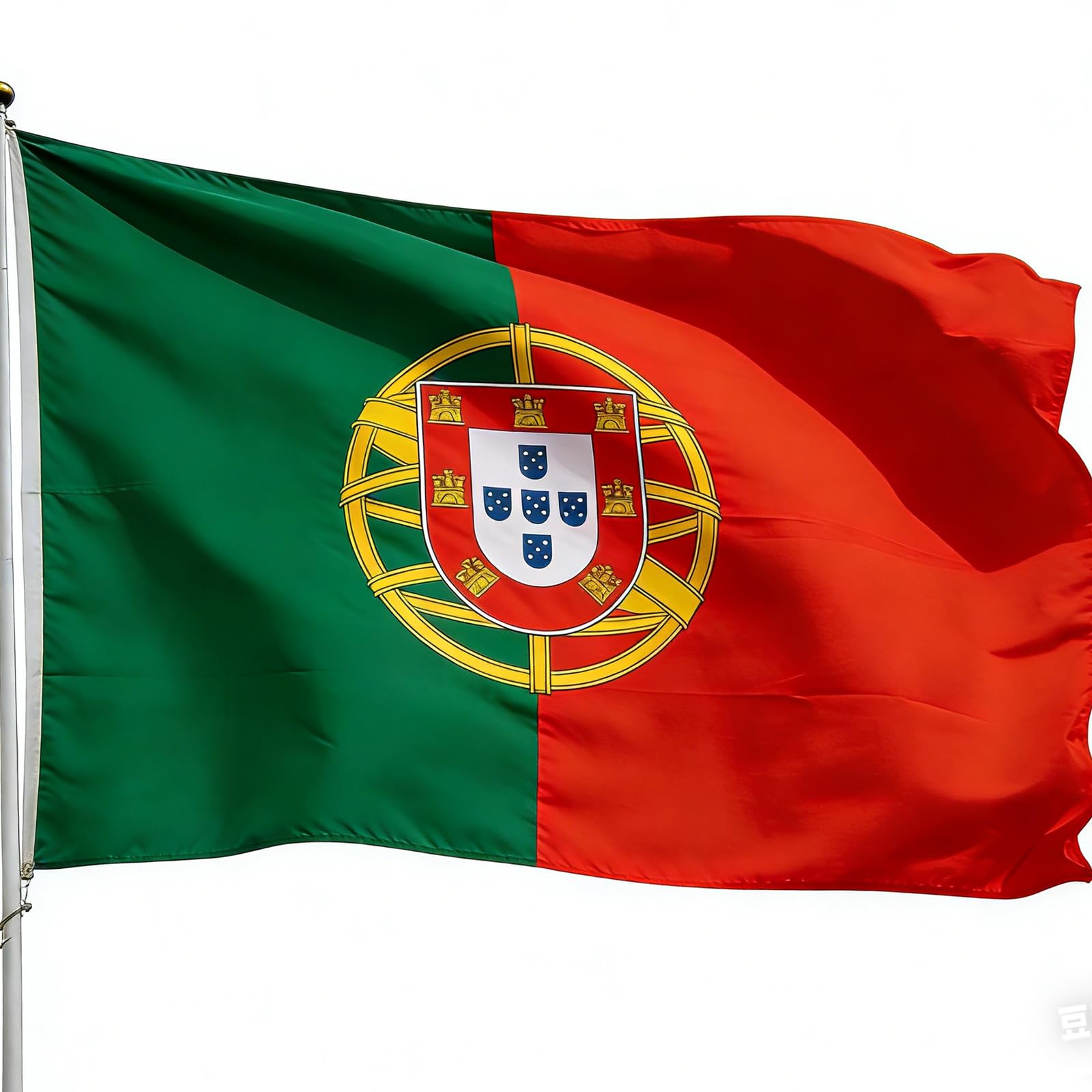 Portugal Flag 5ftx3ft with Eyelets for Fifa World Cup Football 2026 Decorations,Large Double Side Portuguese Flag for Eurovision Euro Football Garden Street Indoor Outdoor Portugal Party Decorations