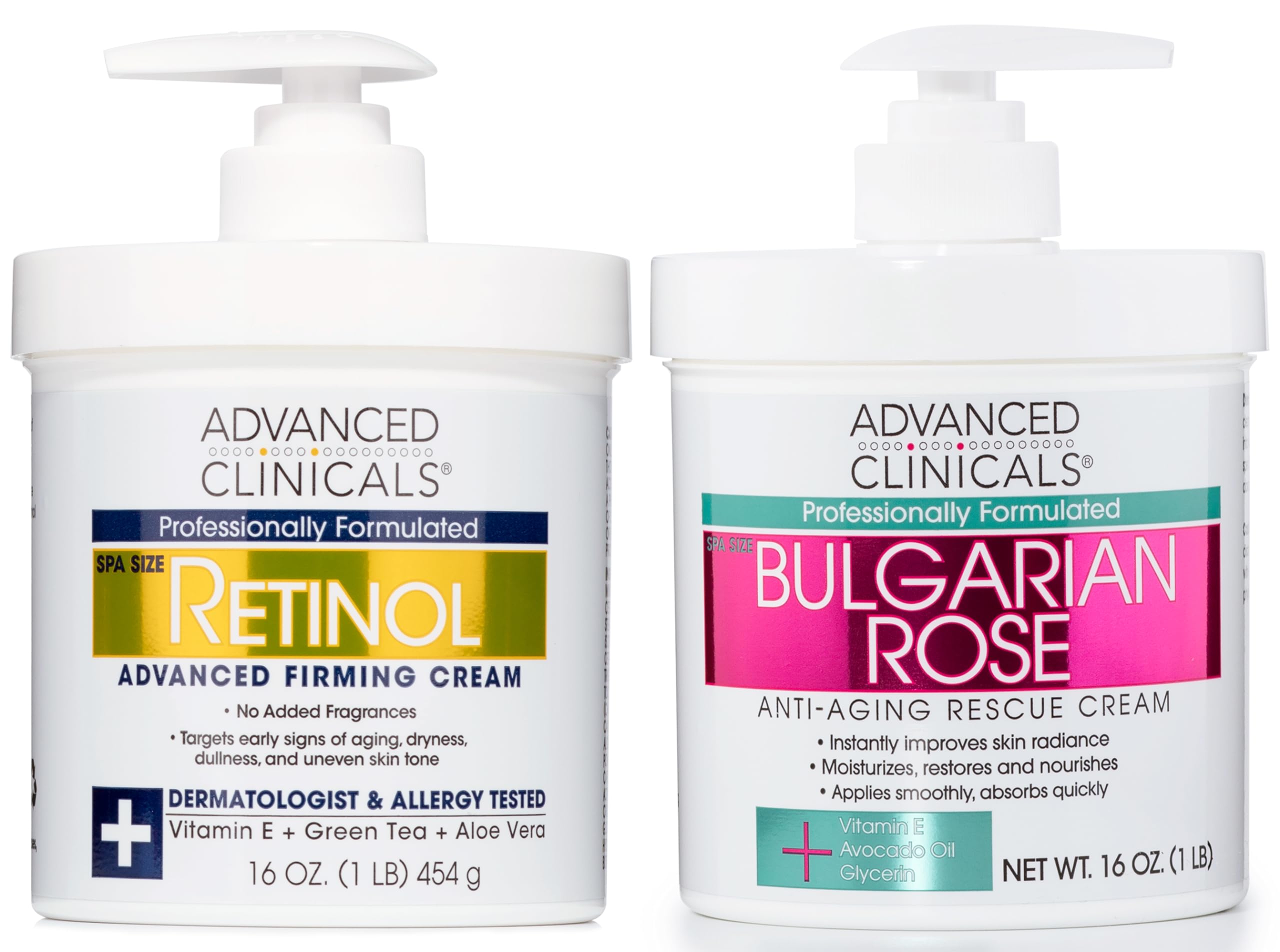 Amazon.com : Advanced Clinicals Bulgarian Rose Anti Aging Cream + 