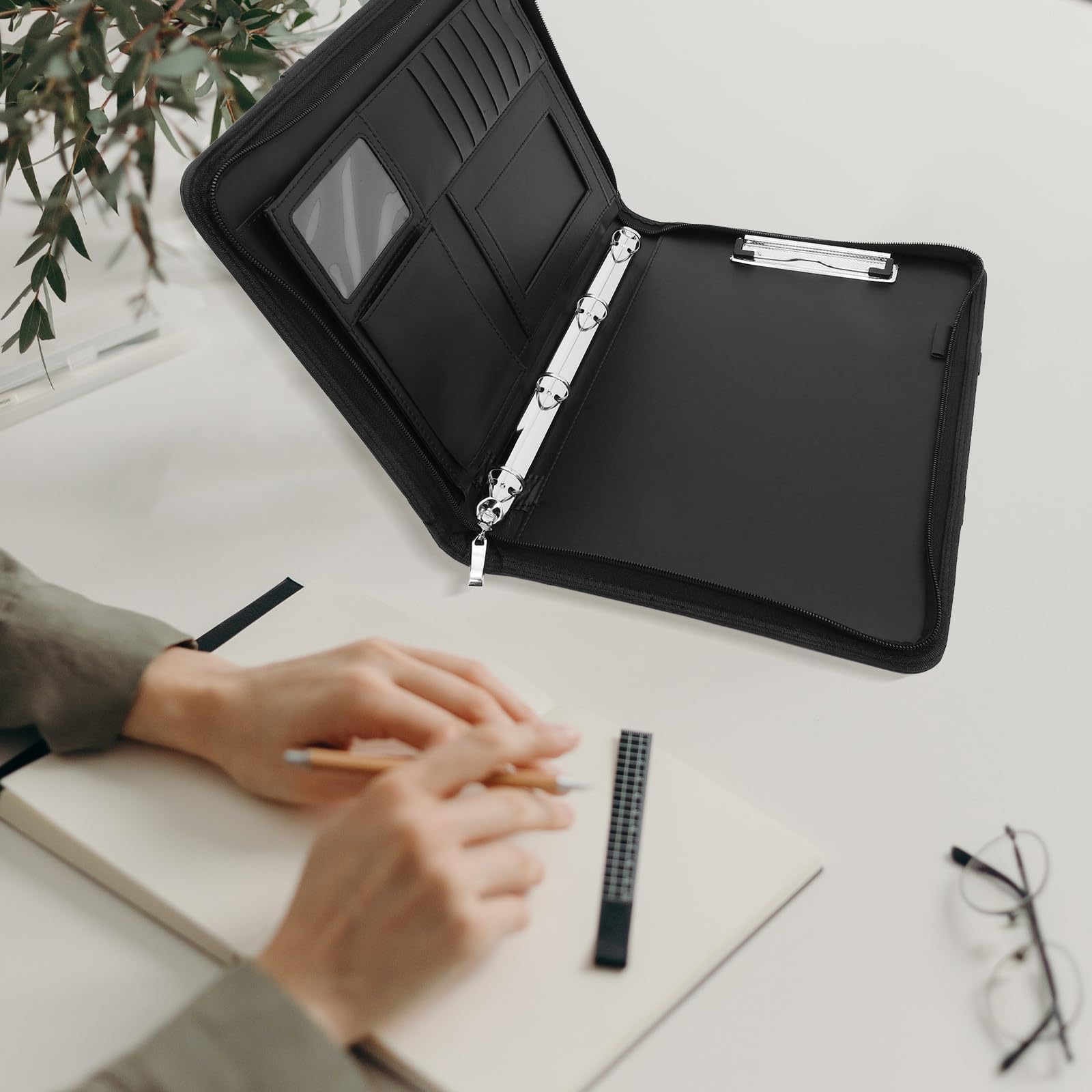 Zerodeko Bolsa Organizadora de Archivos A4 Cremallera Resistente al Desgaste Carpeta para Documentos Práctica y Portátil para Trabajadores y Profesores