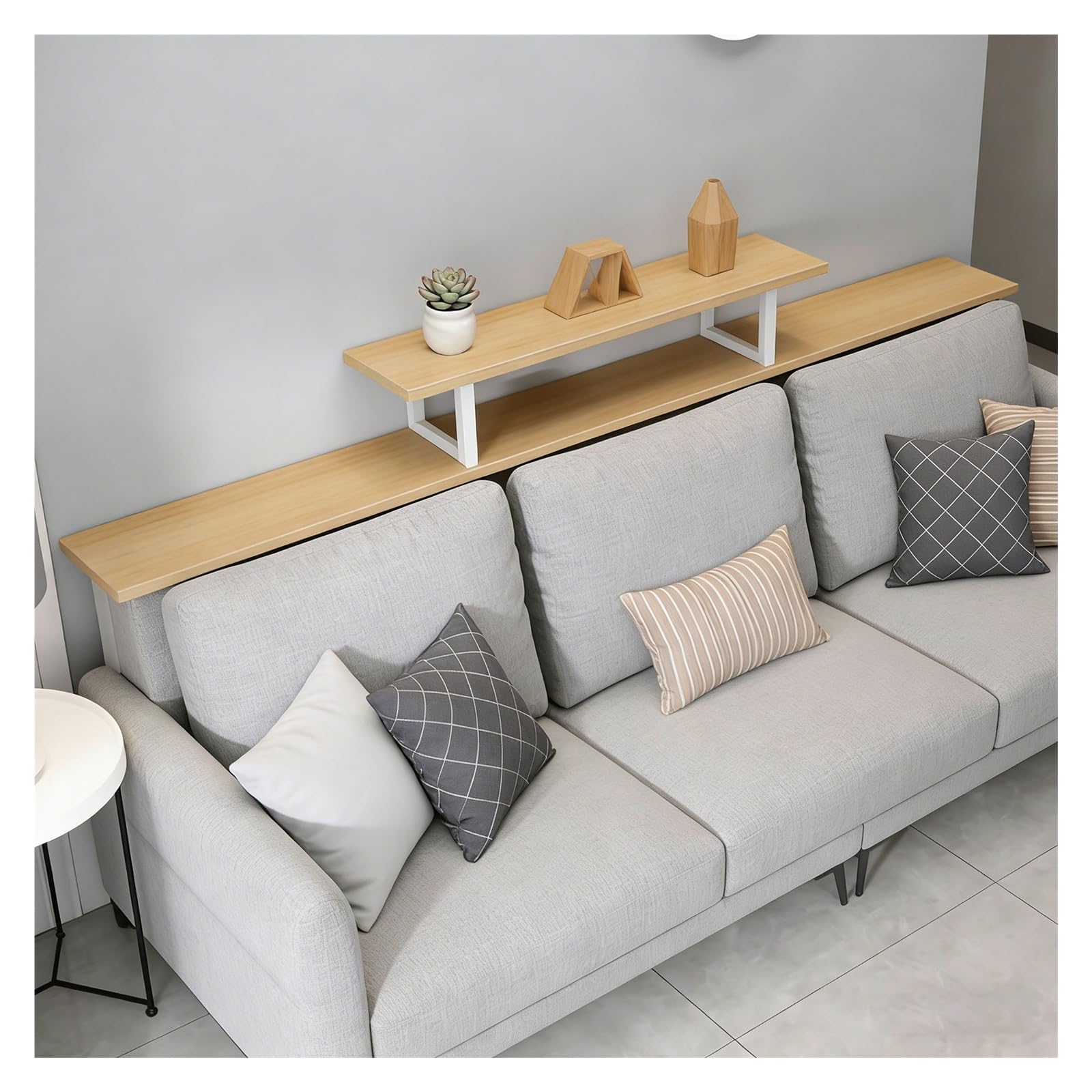 SXZenSpace Narrow Console Table for Sofa 200cm Long E Slim Behind Couch Modern Design Living Room Hallway and Storage Solutions