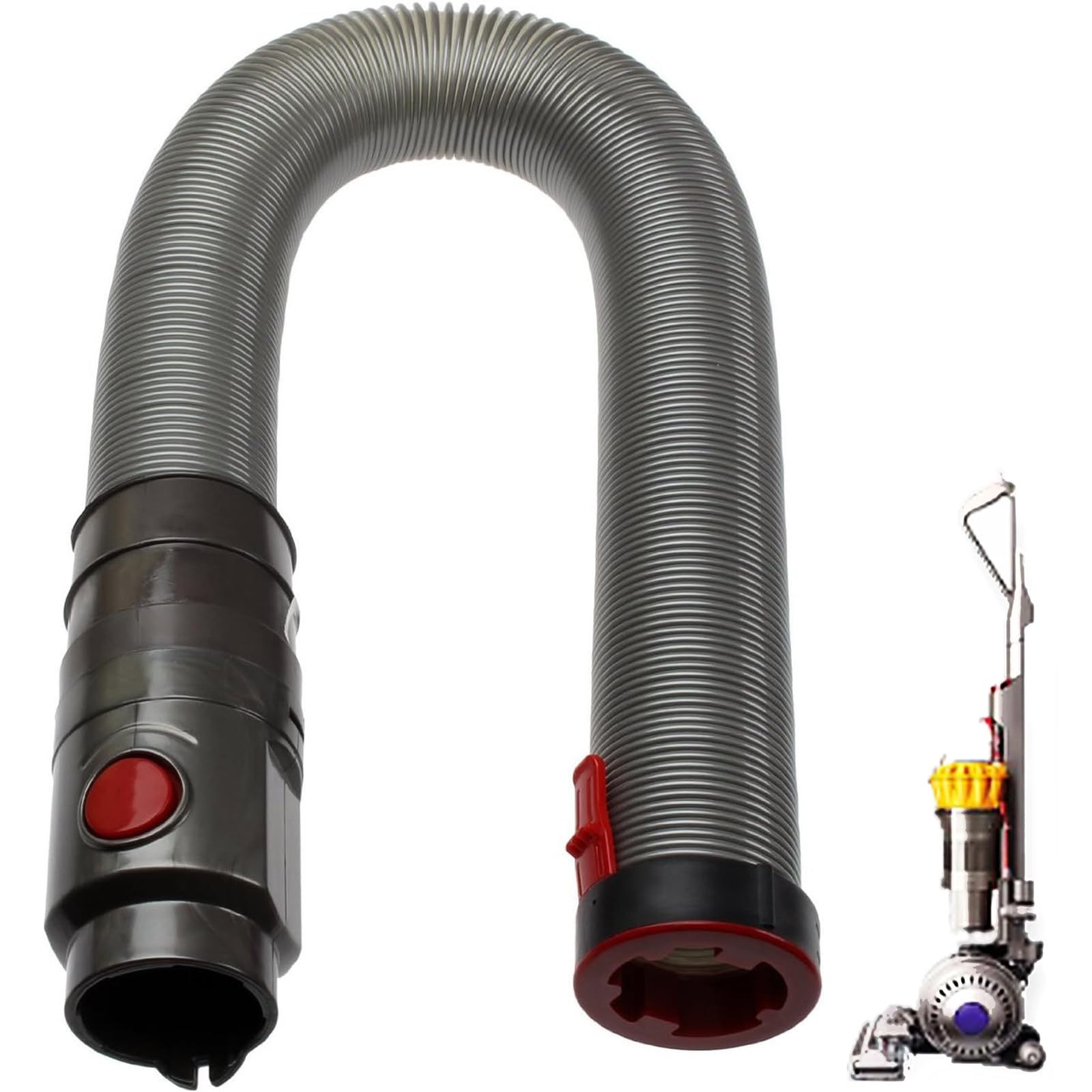 Upgraded First4spares Stretch Hose Attachment Compatible With Dyson Models DC40 DC41 DC65 UP13 UP14 UP20 Upright Vacuum Cleaners Grey/Red