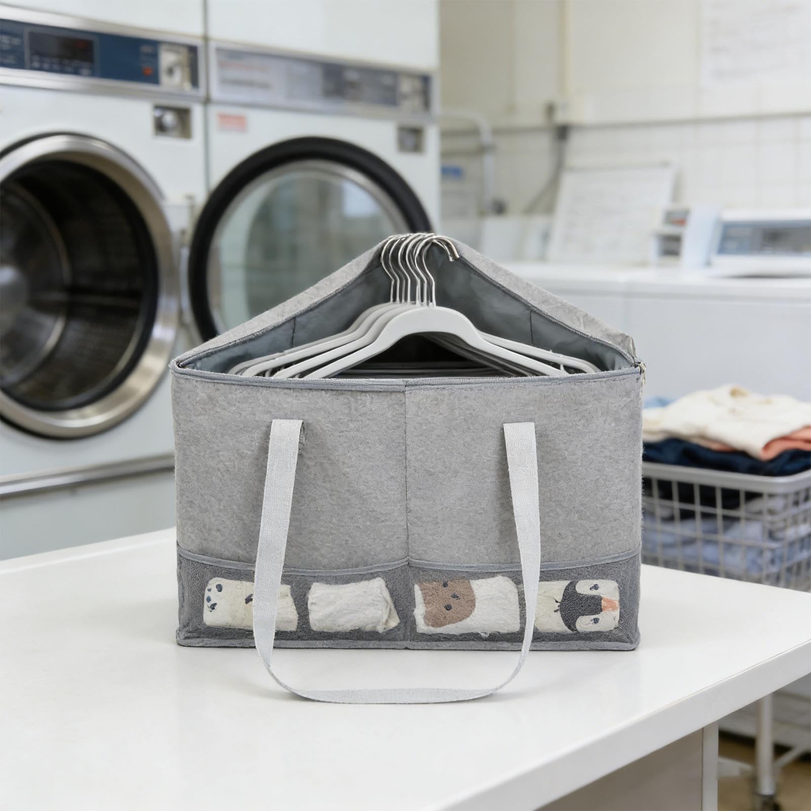 Bolsa Organizadora para Perchas Triangular Contenedor con Gran Capacidad | Soporte Triangular Para Perchas Para Armario Lavadero Ropero Dormitorio Hogar y Casa