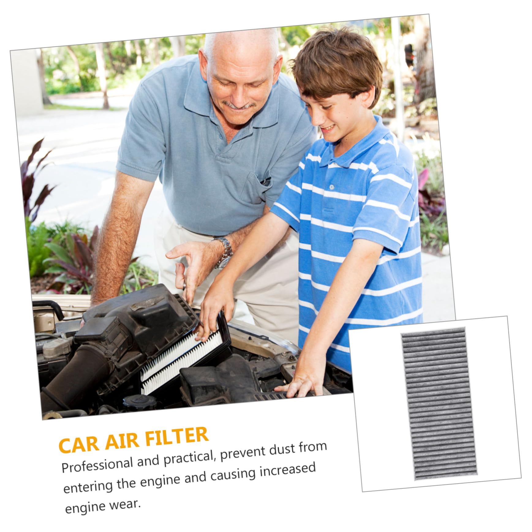 6 Pezzi Filtro Aria Condizionatore Auto Alta Efficienza Filtrante Resistente Temperature Elevate Ricambio Abitacolo per Protezione Motore e Pulito
