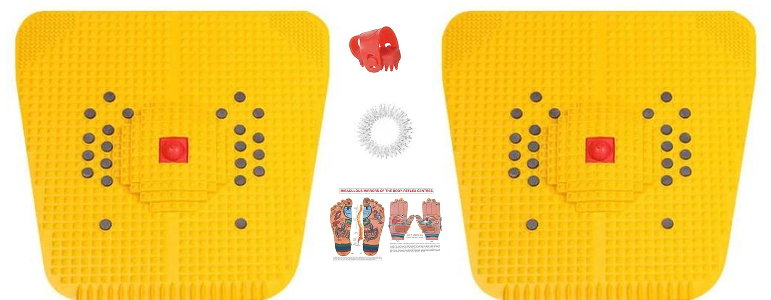 NETCLUB Acupressure Foot Mat Set Of 2 With Magnets For Stress And Pain Relief With Thumb Pad Chart Ring Home Gym&Fitness Kit Power Relief Plastic Mat Massager (B094XL9DFZ) Amazon Price History, Amazon Price Tracker
