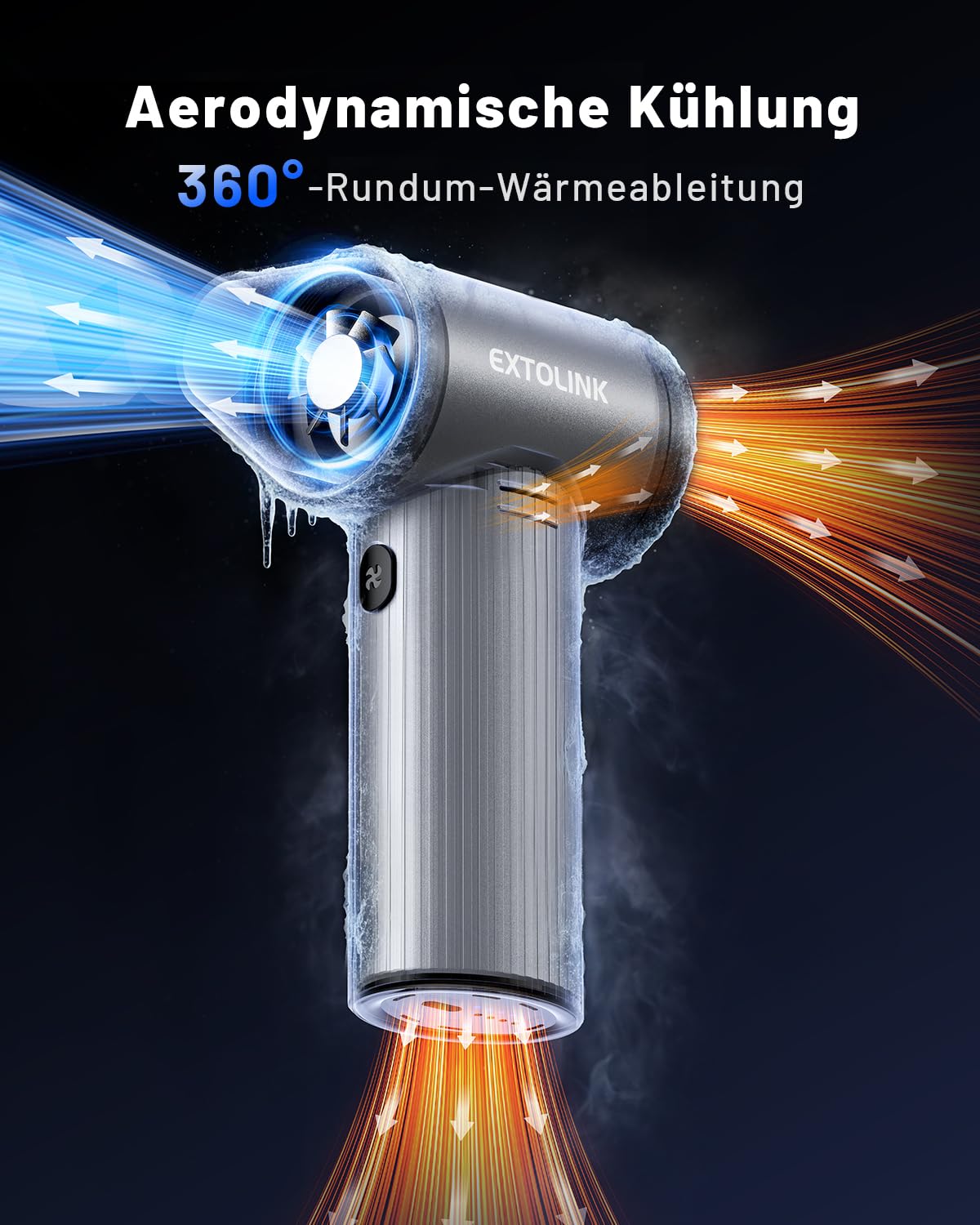 Elektrische Staubgebläse 330,000 U/min Druckluftspray mit 3-Speed TurboJet Mode, 7500mAh Akku & PC Cleaning Druckluft Kit, Compressed Air Duster für Desktop, PC, Tastatur, Laptop, Car