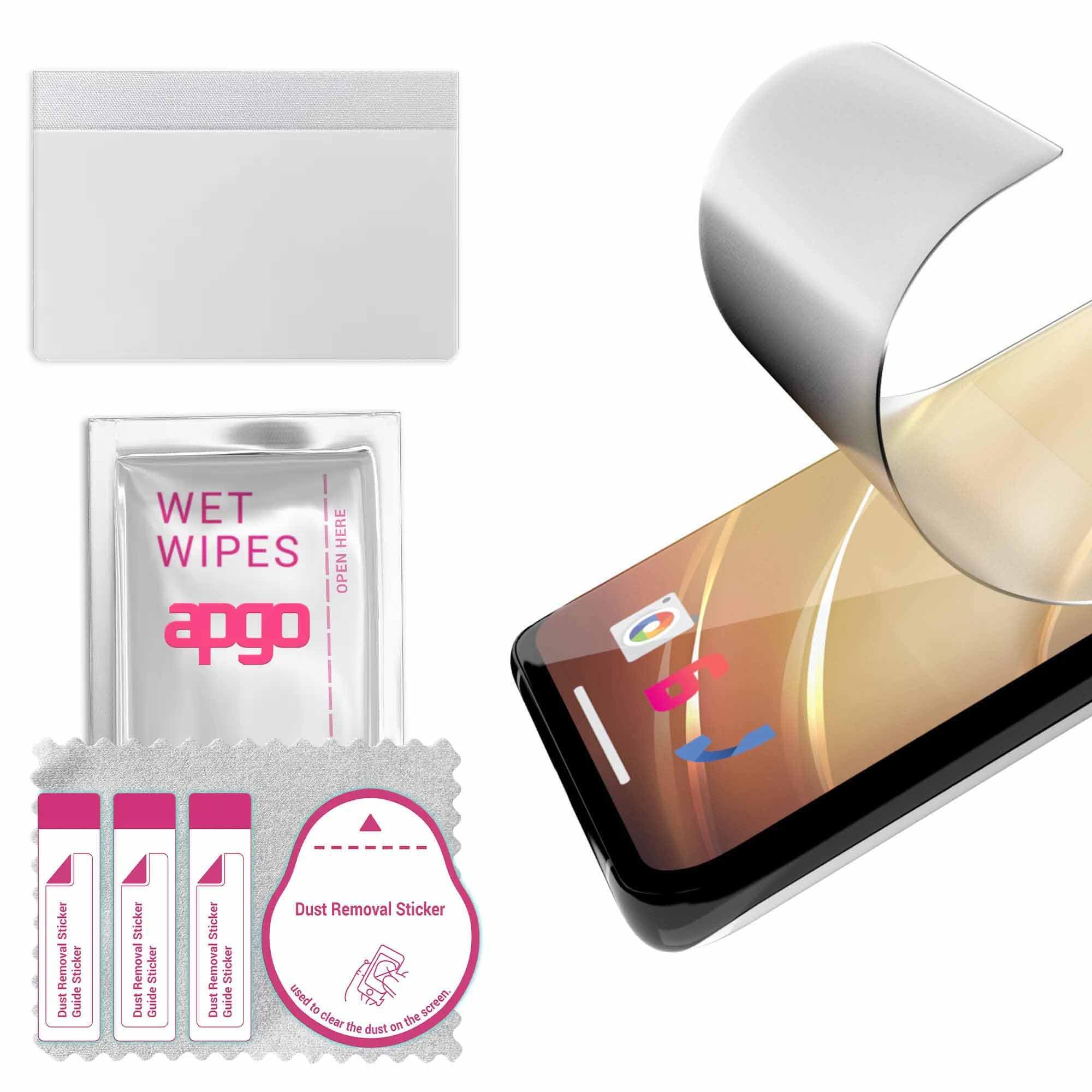 3x apgo Privacy Matte Hybrid beschermglas compatibel met Infinix Zero 8, flexibel nano glas, geweldige vervanging voor gehard glas, krasbestendig, volledige lijm, anti-spy