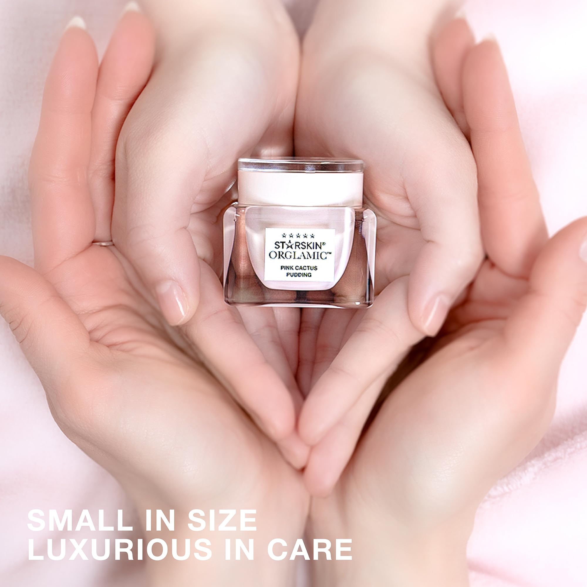 STARSKIN Orglamic Pink Cactus Pudding, Hydrating & Nourishing Cream for all Skin Types, 99.3% Natural with Prickly Pear Cactus Seed Oil & Hyaluronic Acid, Luxurious Glow Moisturizer, K-Beauty - 15ml