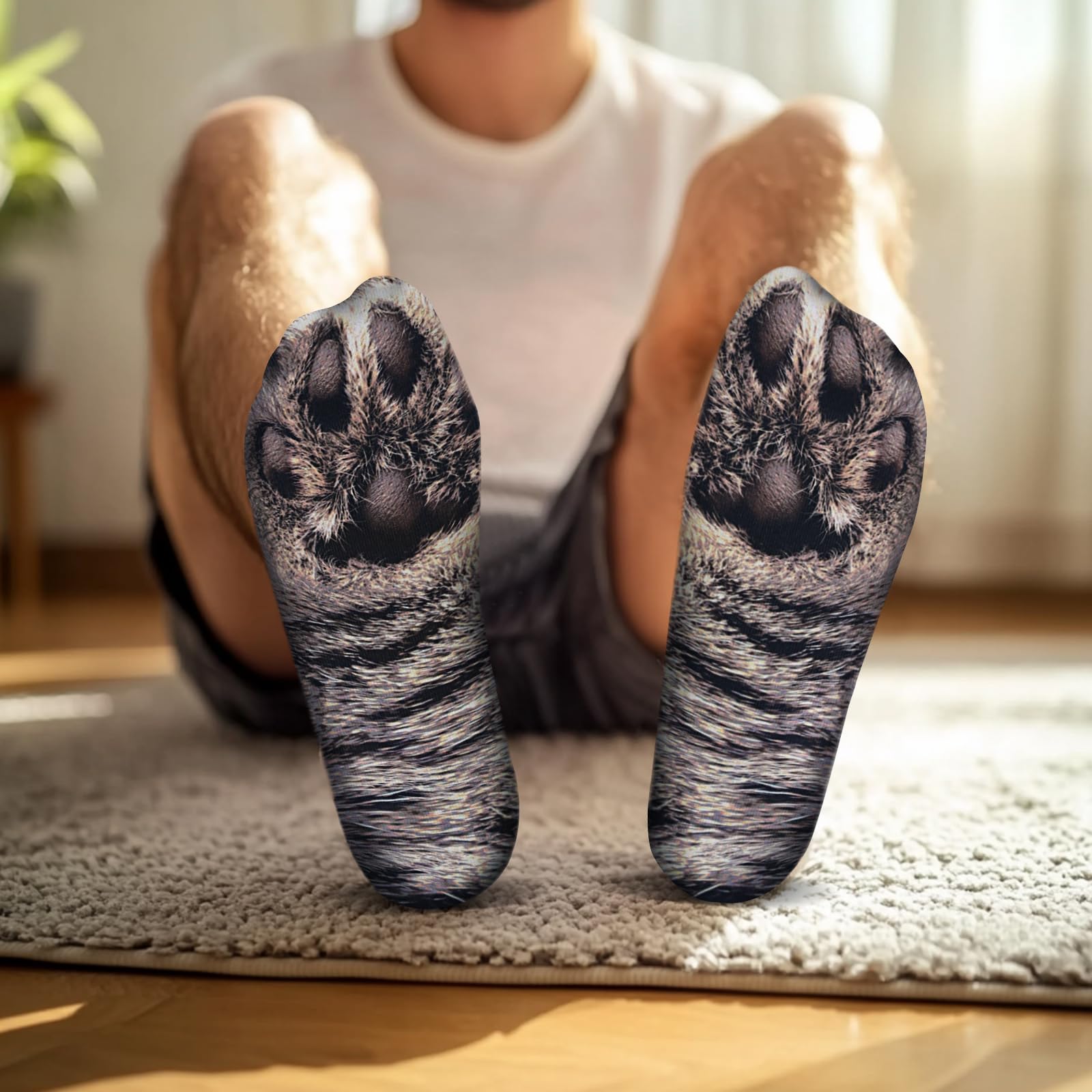 Zabawne skarpety 3D dla mężczyzn i kobiet, fajne, szalone, zabawne skarpety – zabawne skarpety na Dzień Ojca Boże Narodzenie Pomysł na prezent dla miłośników zwierząt