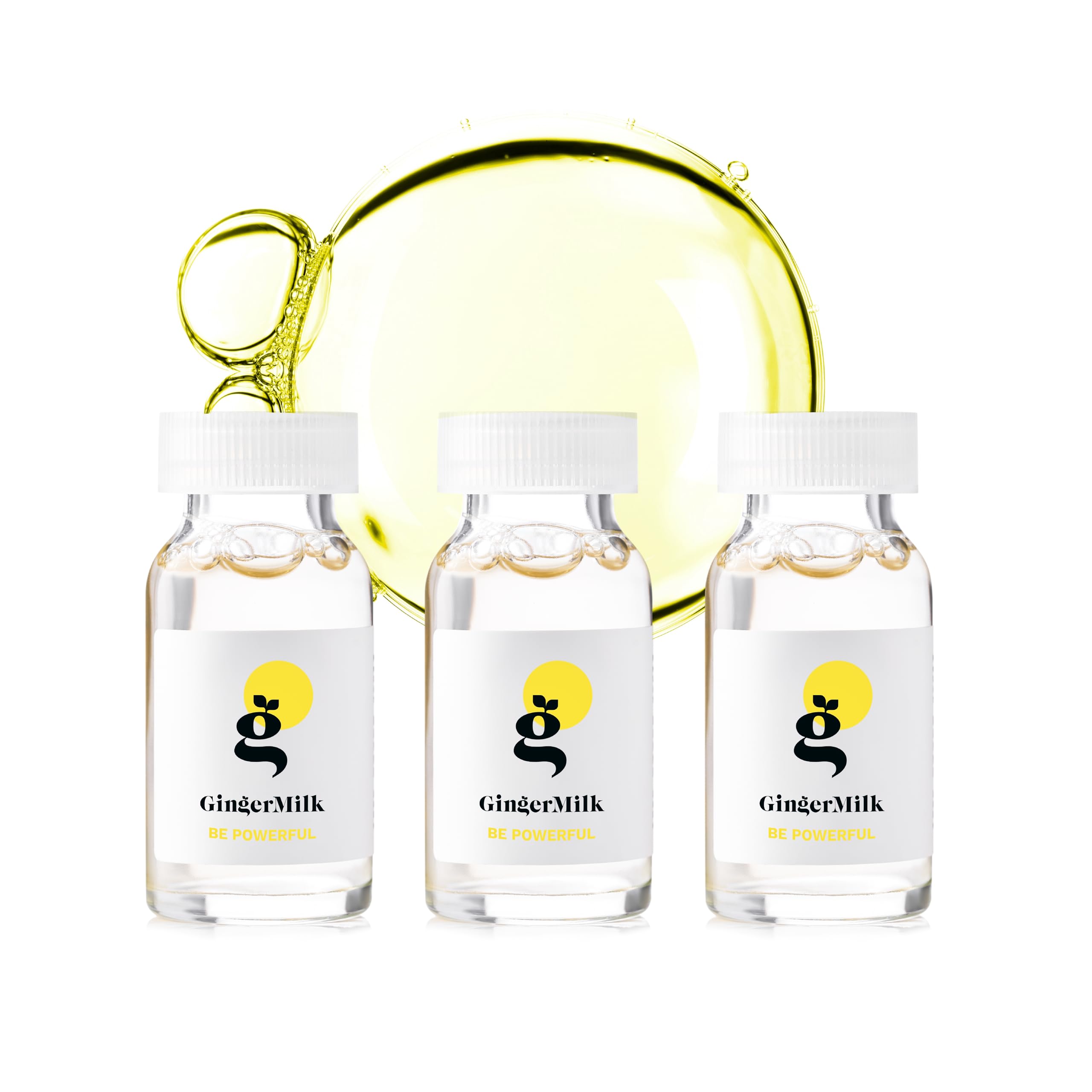 Ginger Milk Scalp Ampoules with Biotin and Ginger, 3 x 0.5 fl oz