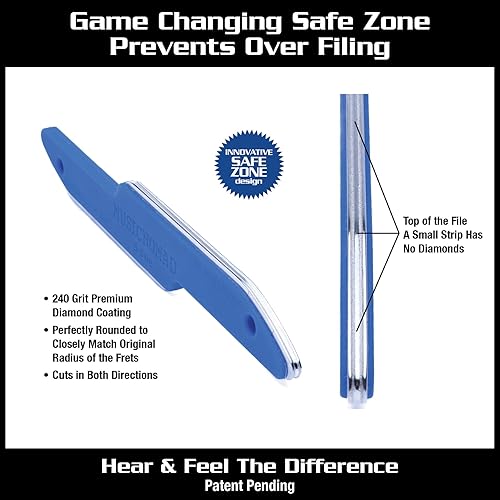 Miniatura 3 de MusicNomad MN850 Diamond Coated, Safe Zone Guitarra Fret Crowning File (S-File)