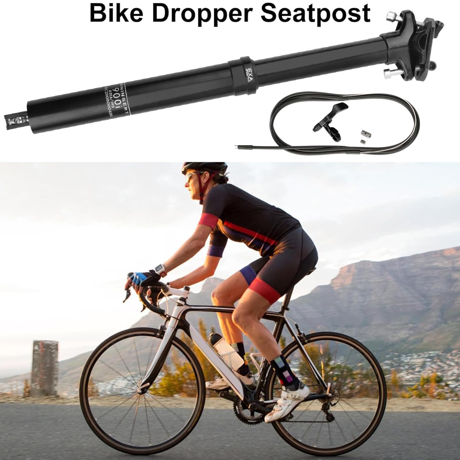 Reggisella Per Bicicletta 30.9/31.6mm Lega Alluminio Attrezzo Regolabile | Reggisella a Sgancio Rapido per Viaggio in Bicicletta Pendolarismo Spedizioni Giardino