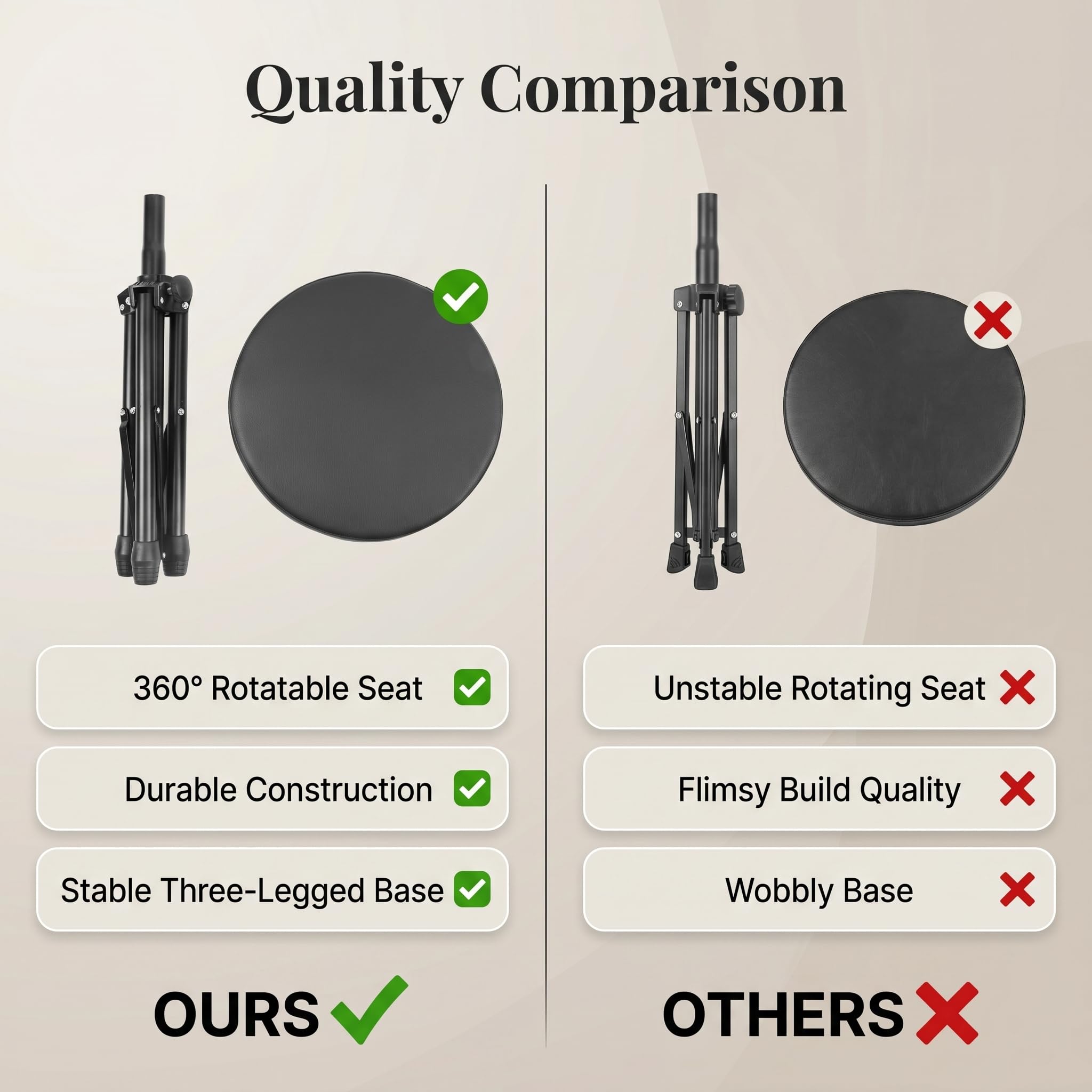 Zerodis Trono per Batteria in Metallo Ad Altezza Regolabile per Strumenti a Percussione con Comodo Sedile Imbottito per Batteristi e Tastieristi Sgabello per Batteria Girevole