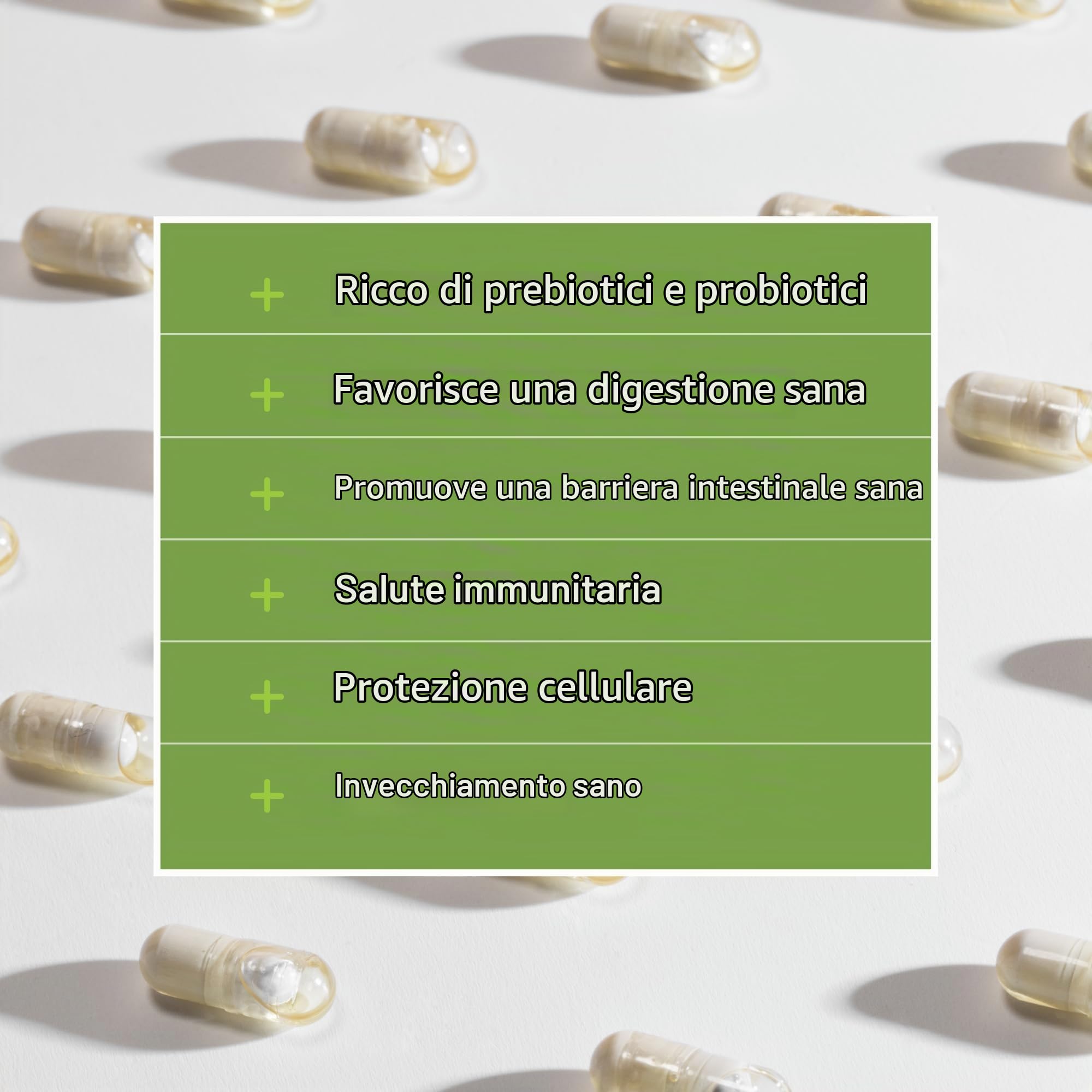 ProLon – L-Biome – 60 Capsule - Supporta Salute Intestinale- Probiotici e Prebiotici – Inulina – Lisina – Migliora la Digestione – Made in Italy