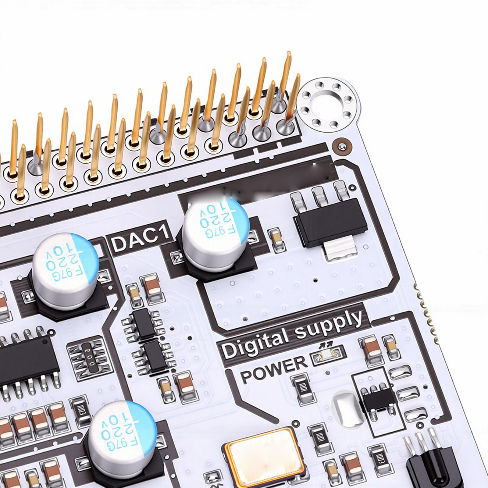 HiFi Cyfrowy na Analogowy HAT dla RasPi 4B, Podwójne Dekodowanie
