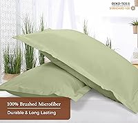 Vista 41 de Royale Linens Paquete de 2 fundas de almohada de tamaño estándar de 20 x 26 pulgadas, microfibra 1800, fundas de almohada de cama, resistentes a