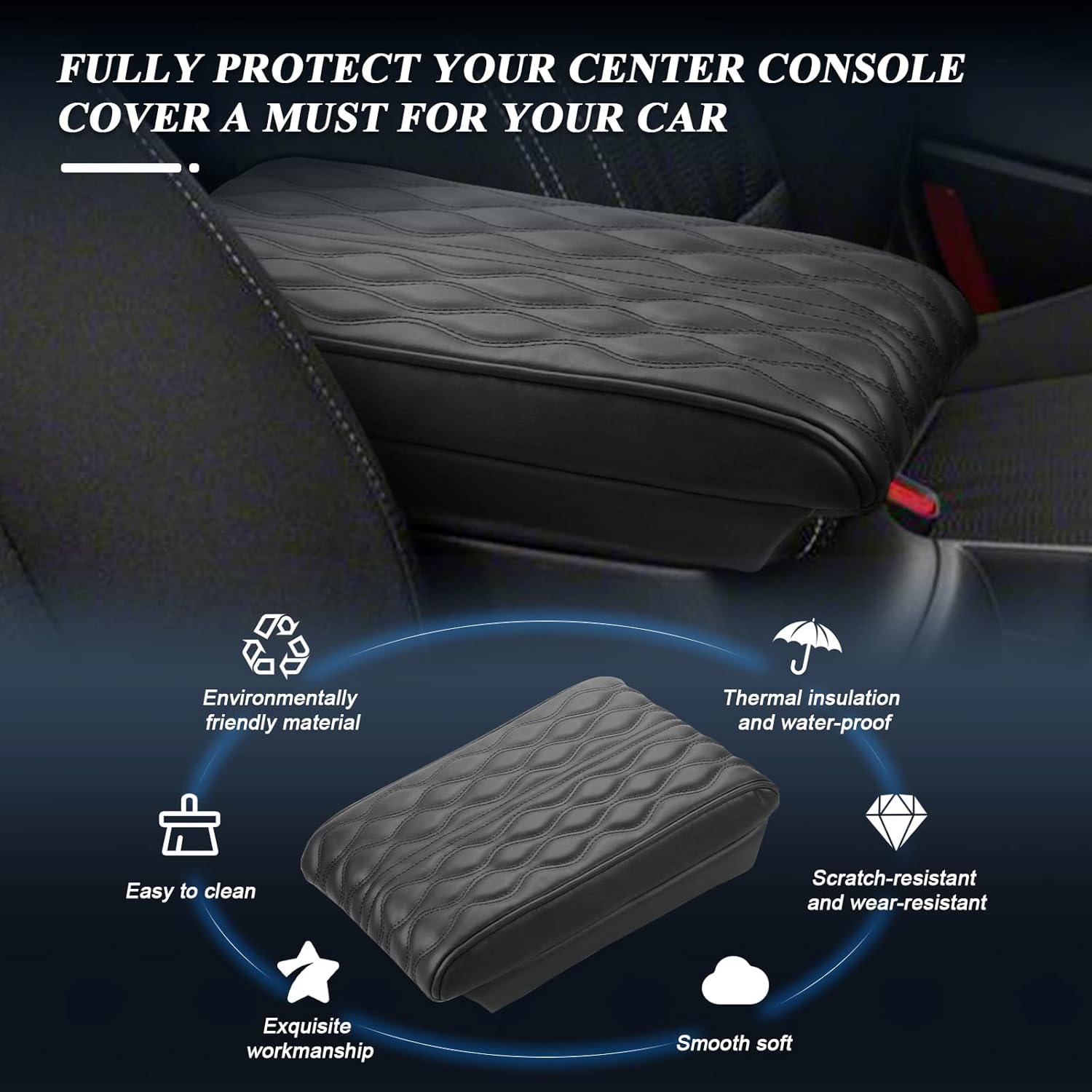 BIBIBO [Upgraded for 2025 2026 Kia Sportage Console Armrest Cover 2023-2025 2026 Kia Sportage NQ5 Console Lid,2023 Sportage Arm Rest Pad Cover Protector,2025 Kia Sportage Accessories Armrest Cushion