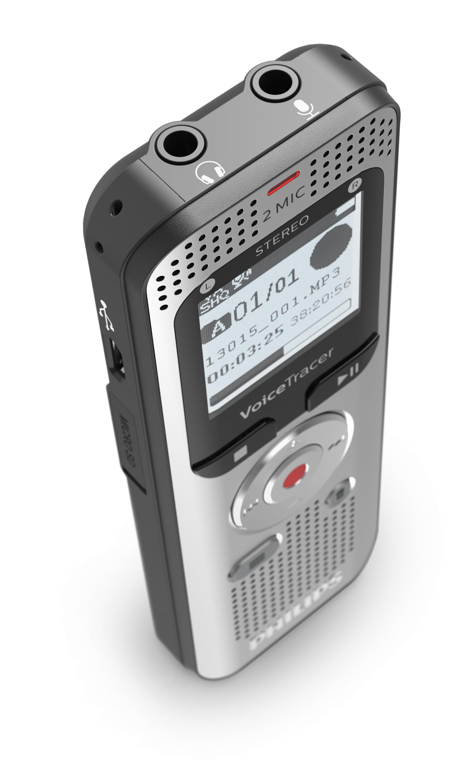 Philips VoiceTracer DVT2050 - Registratore vocale digitale registratore audio, stereo MP3, 8 GB