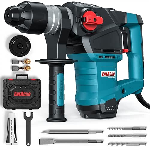 ENEACRO 1-1/4 Inch SDS-Plus 12.5 Amp Heavy Duty Rotary Hammer