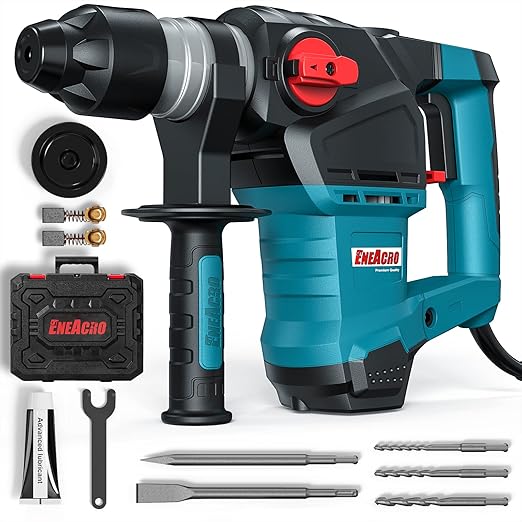 ENEACRO 11/4 Inch SDSPlus 1500W Heavy Duty Rotary Hammer Drill