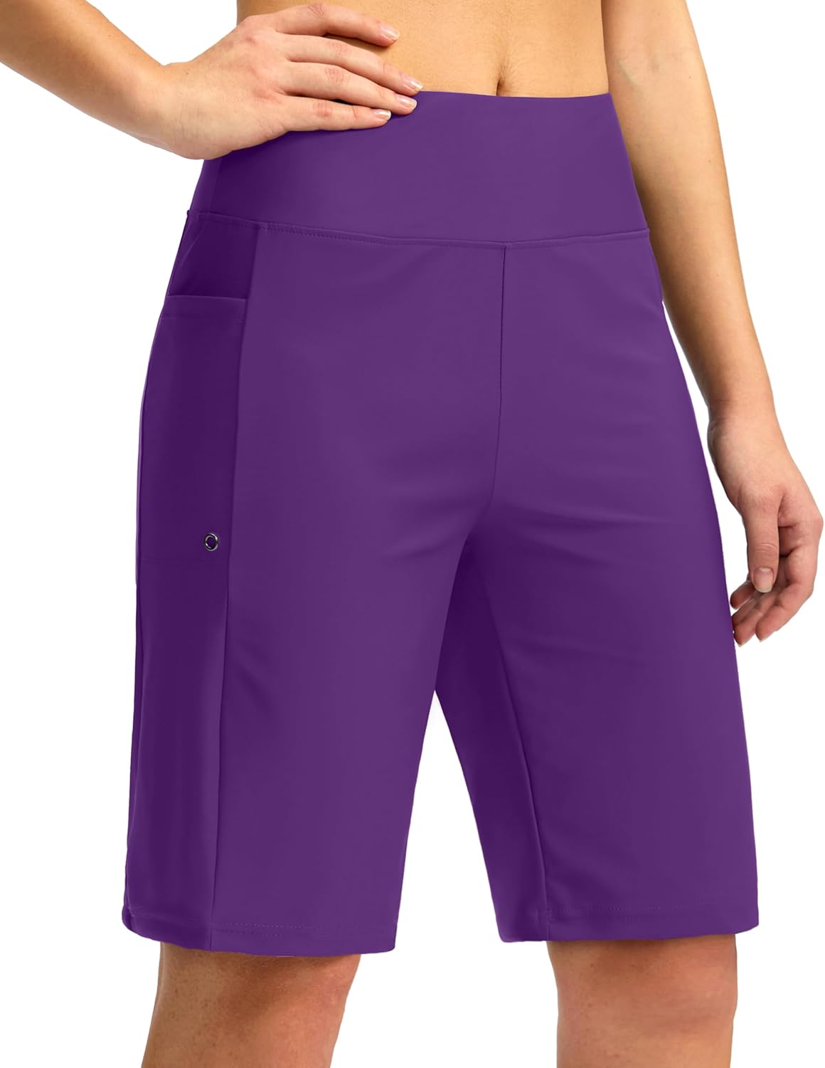 G GRADUAL Women's 11" Long Swim Board Shorts High Waisted Knee Length Beach Swimming Shorts for Women with Pockets Liner