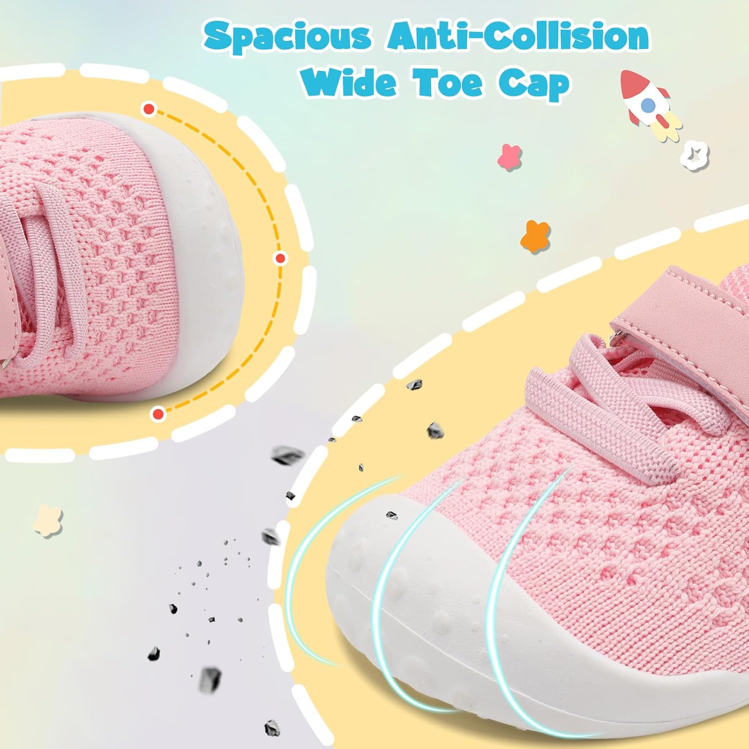 LeIsfIt Baby Shoes Girls Boys First Walking Shoes Infant Sneakers Crib Shoes Lightweight Non-Slip Shoes - Image 2