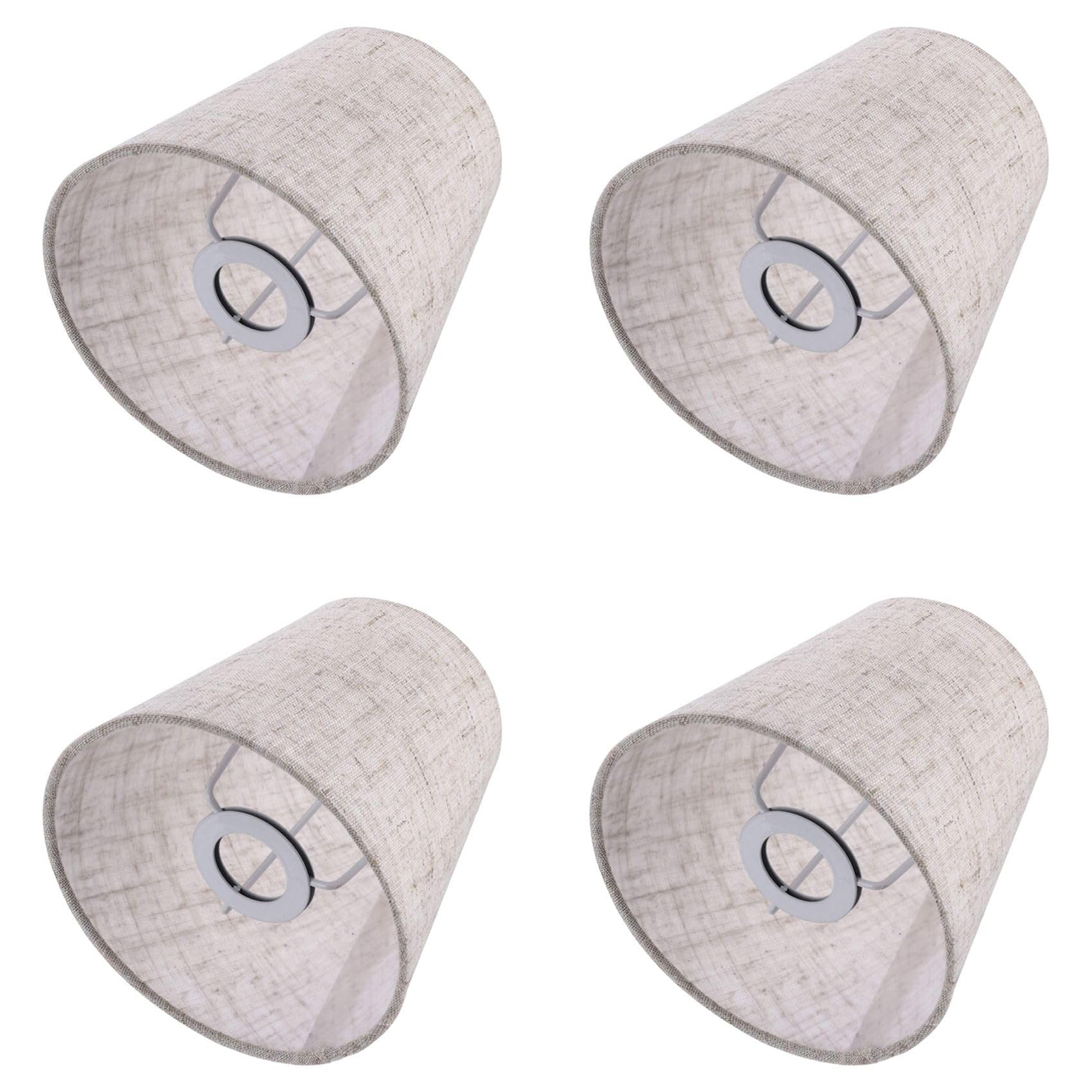 Hndhbfgrt Linen Color 4X Small Lamp Shade Cloth Lamp Cover Chandelier Lamp Dust Cover Fabric Lamp Accessory For Table Lamp And Floor Light