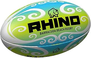 Rhino ND Sports K-REY-RRB130 Rugby Ball Barracuda Beach Pro Blue/White Midi (Size 2), Green, Green