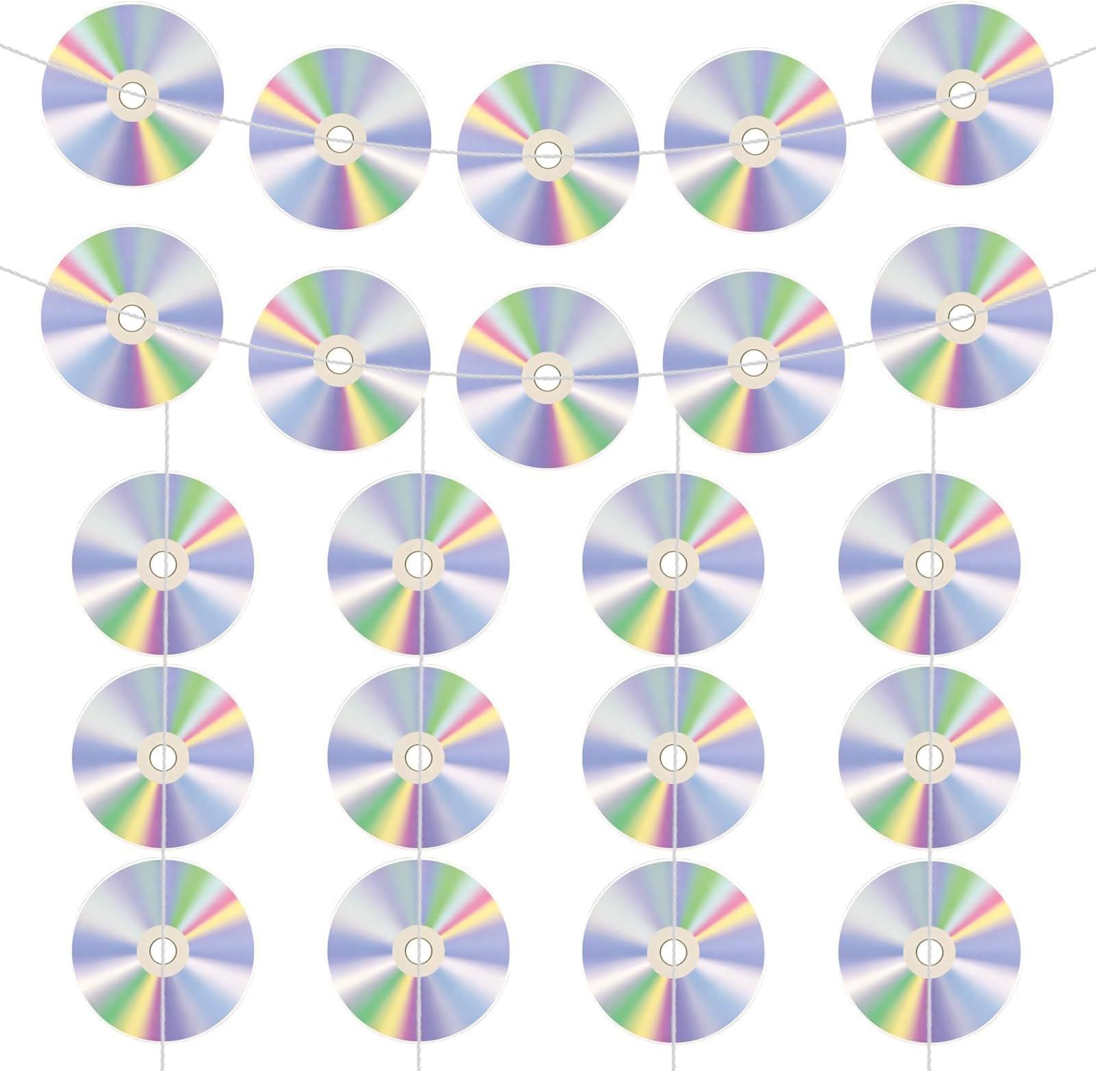 14 Pcs 2000s Party Decorations Disco Y2k CD Party Decor - Vinyl CD Record Hanging Strings, 90s, and 2000s Y2k ‘s Theme CD's Party Decorations for Birthdays, Baby Showers, and Event Supplies 2000’s