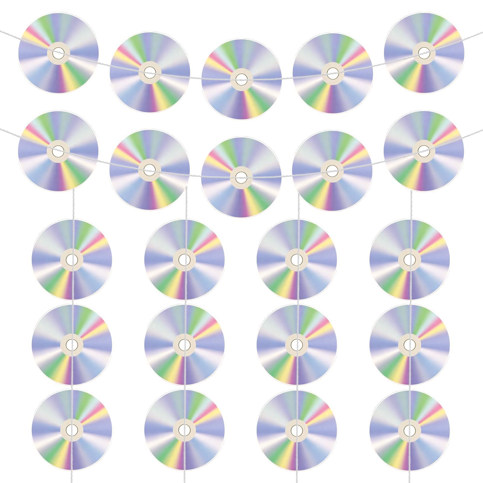 14 Pcs 2000s Party Decorations Disco Y2k CD Party Decor - Vinyl CD Record Hanging Strings, 90s, and 2000s Y2k ‘s Theme CD's Party Decorations for Birthdays, Baby Showers, and Event Supplies 2000’s