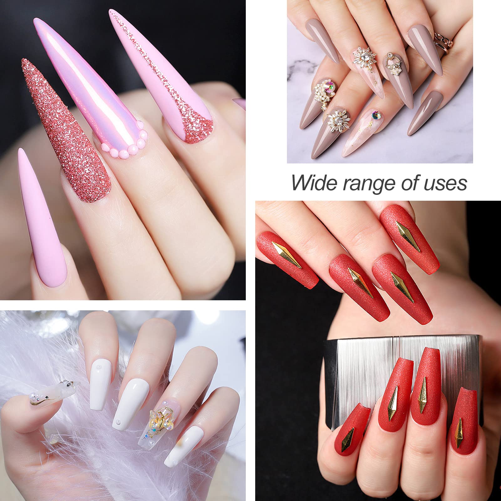 Sularpek 5 Pcs Pince à Ongles Polygel Clip Ongles, Extension Transparente, Outil Nail Art pour Gel UV Rapide