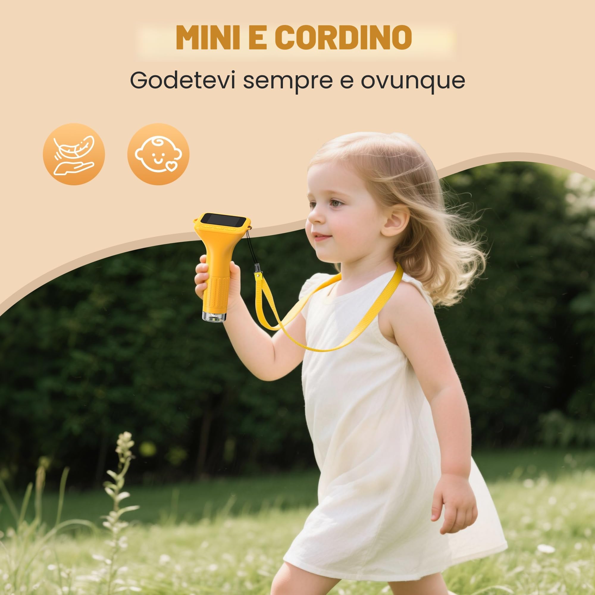 Microscopio Bambini Digitale Portatile 1000X: USB Microscope Tascabile Schermo IPS da 2,0" - Mini Microscopioper Esterno dai 3 ai 12 anni Regalo Educativo