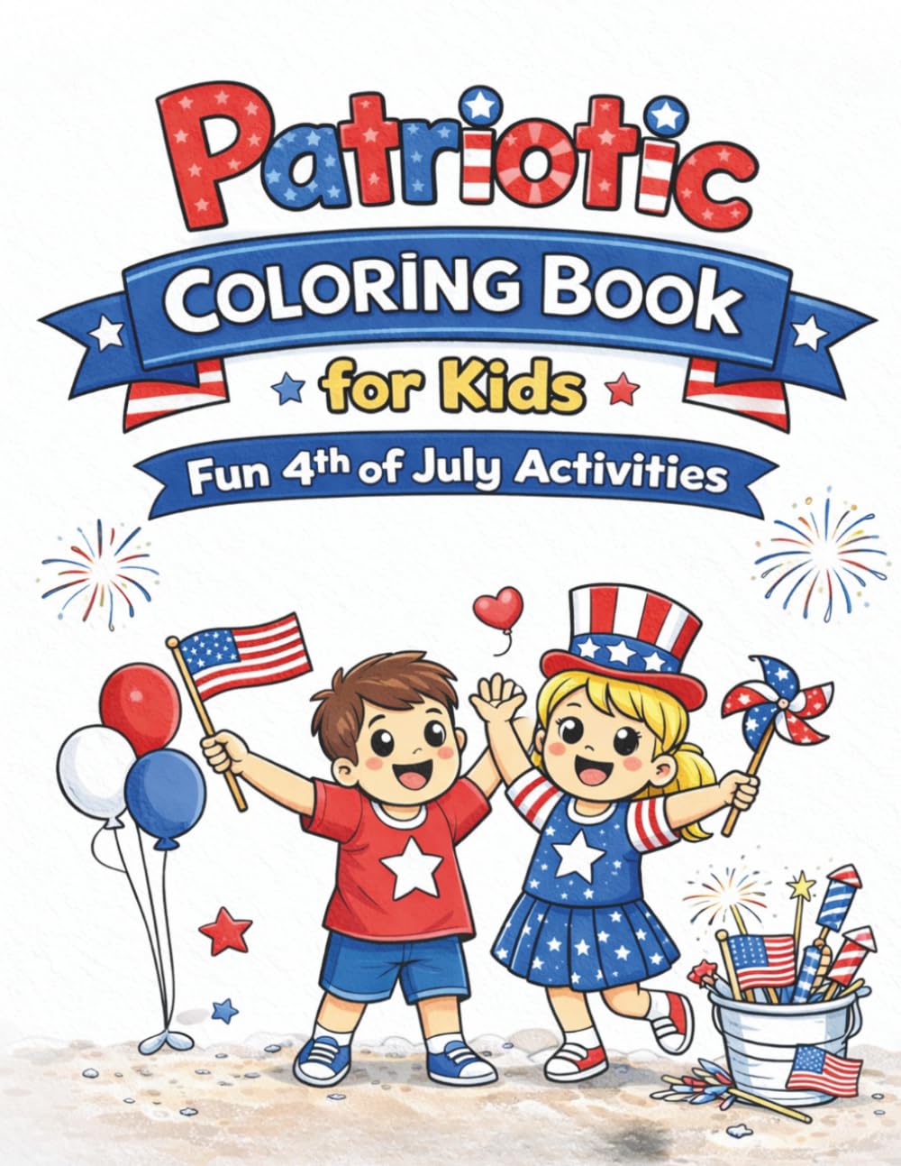Patriotic Coloring Book for Kids: Fun 4th of July Activities