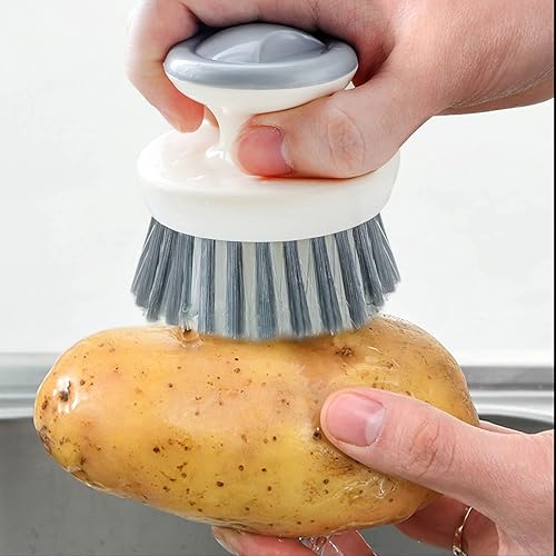 Miniatura 6 de Cepillo para fregar platos, cepillo de palma de agarre ergonómico, cepillos de cocina para limpieza, limpiador de platos con cerdas rígidas para