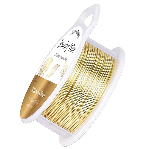 Skartgripir Alambre de joyería, calibre 20, resistente al deslustre, para la fabricación de joyas, alambre de cobre para fabricación de joyas y