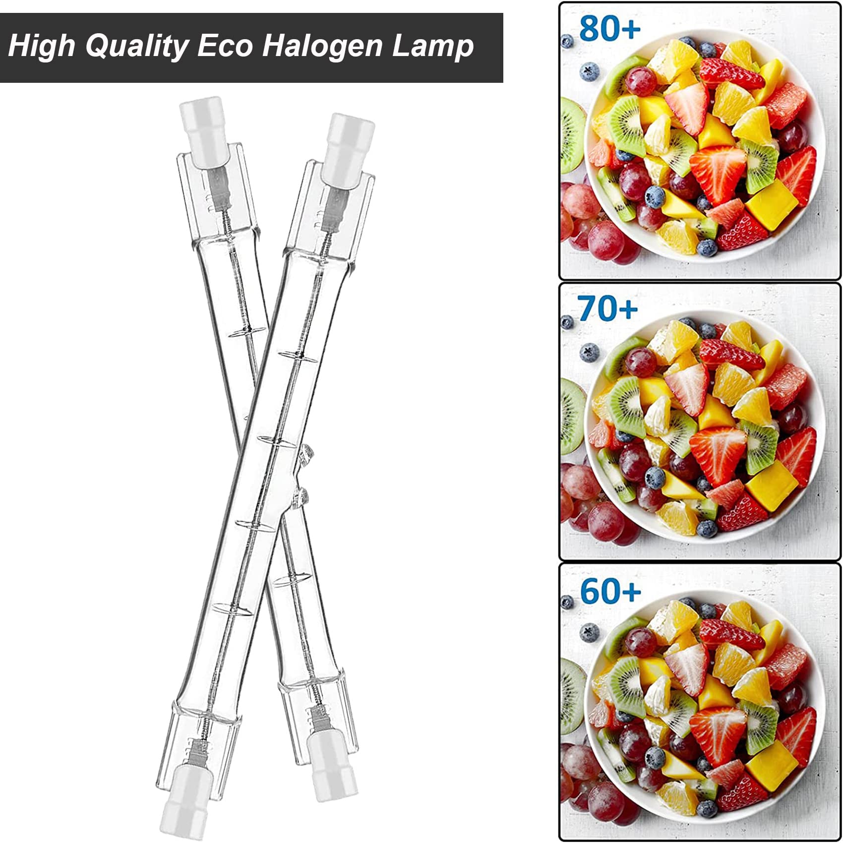 Lot 5 Ampoules Halogène R7s 118mm 120W 230V Dimmable 2700K - Blanc Chaud J118