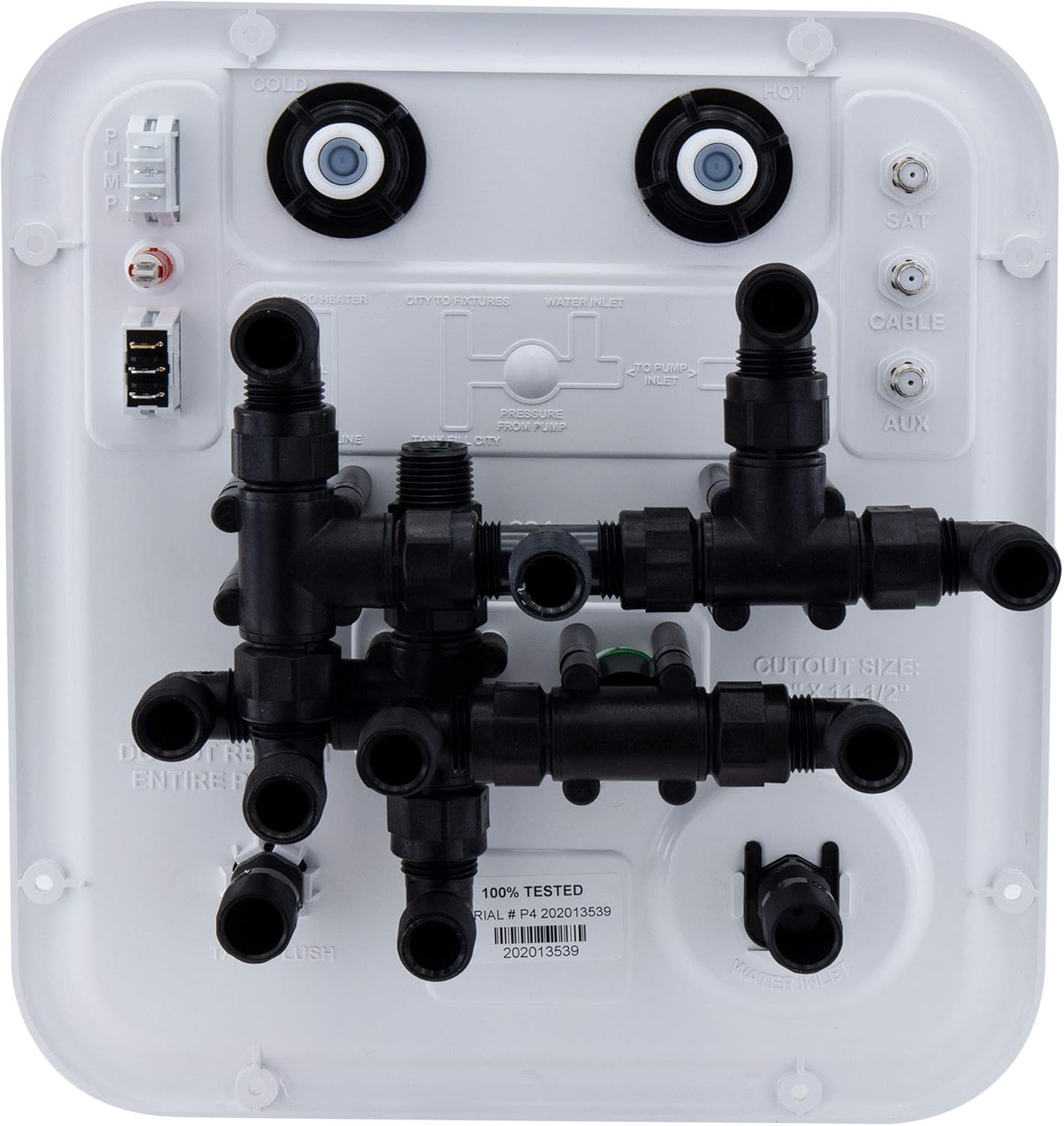 RecPro RV Water Management Panel | Nautilus P4 | 8-Function City-Water Fill (No, Don't Include Install Kit) | Made in USA