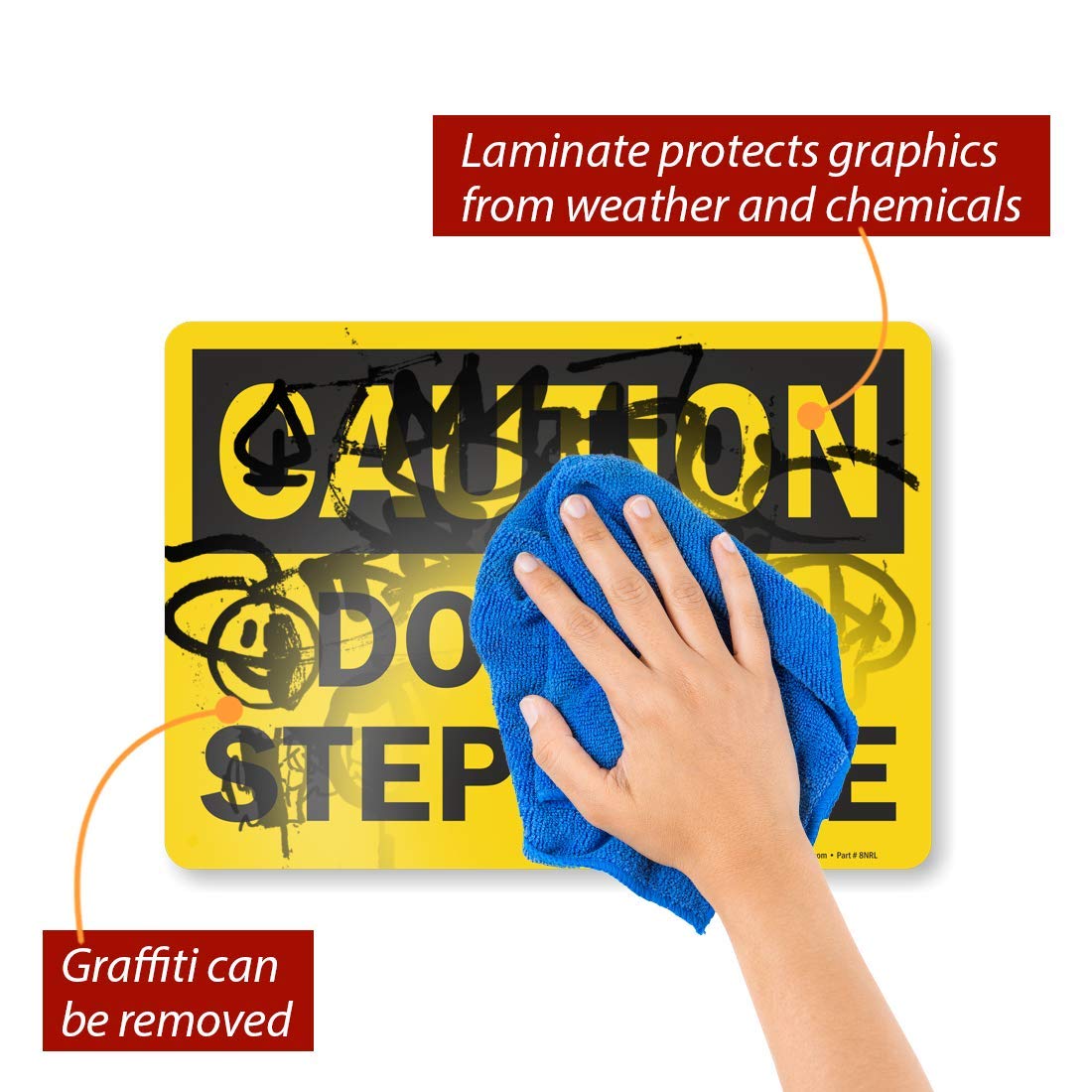 Best Cyber Deals 🔥 SmartSign “Caution - Do Not Step Here” Label | 10 x 14 Laminated Vinyl Amazon Crazy 🔥 Deals SmartSign “Caution - Do Not Step Here” Label | 10 x 14 Laminated Vinyl