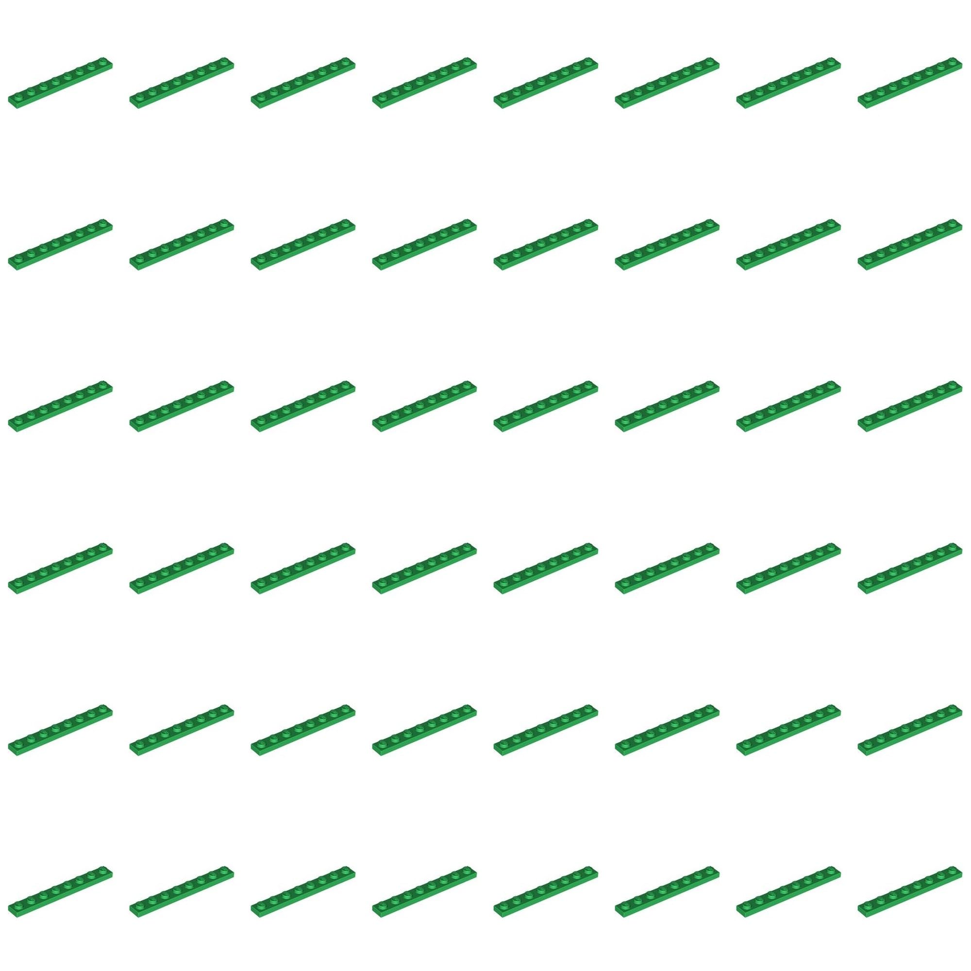 LEGO Plate 1 x 8, Part 3460 (Green, 10, Bricks)