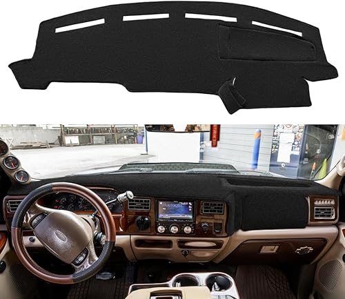 Miniatura 6 de Yiz Cubierta de salpicadero, tapete para salpicadero, ajuste personalizado para Ford F250 F350 F450 Super Duty 1999 2000 2001 2002 2003 2004  Ford