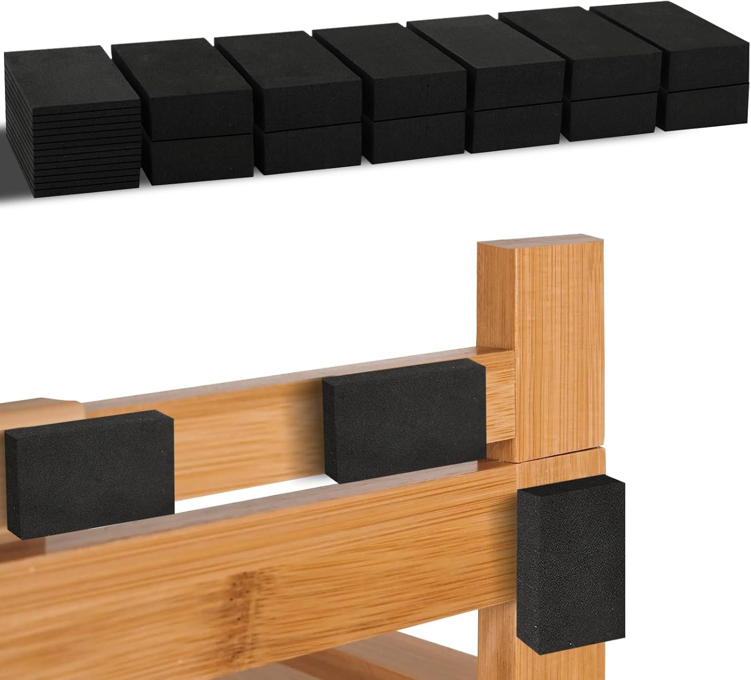 Headboard Stoppers, 25Pcs Bed Bumpers, EVA Foam Wall Protector from Furniture, 12Pcs (20mm Thick)+13Pcs (3mm Thick) Wall Protector