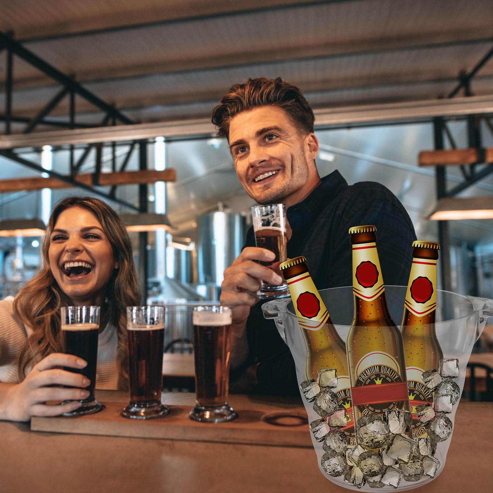 Großer Acryl Eisbehälter mit Glatter Oberfläche für Restaurant und Zuhause