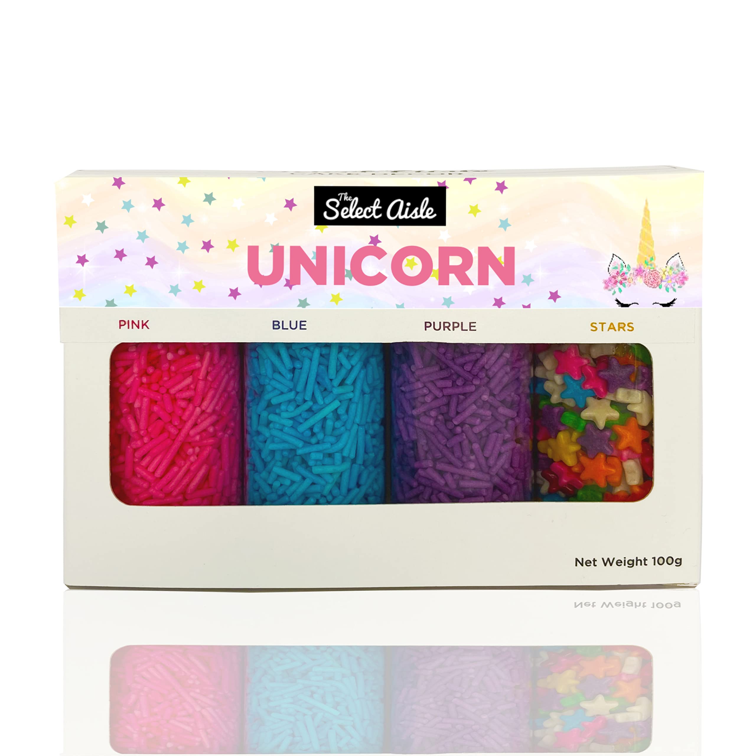 The Select Aisle Unicorn Sprinkles – 100g [Cake Decorations Kit/Bundle | Combination Sprinkles | Cake Toppers | cake decoration items/Strands | Fantasy Themed Rainbow Sprinkles | Baking Decor ] (B0B5FLL8QZ) Amazon Price History, Amazon Price Tracker