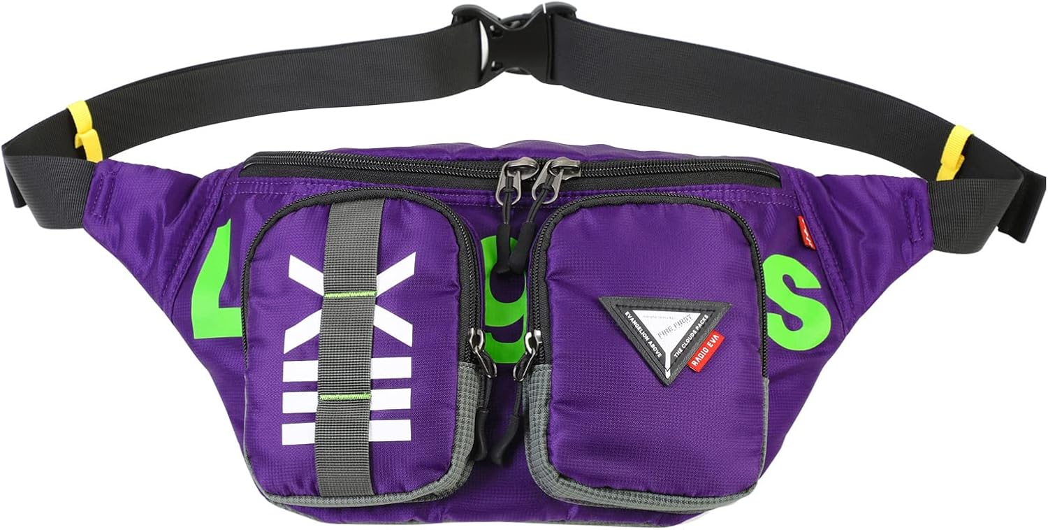 Neon Genesis Evangelion Crossbody Shoulder Bags -Waist Bag With a Built-in Rain Cover